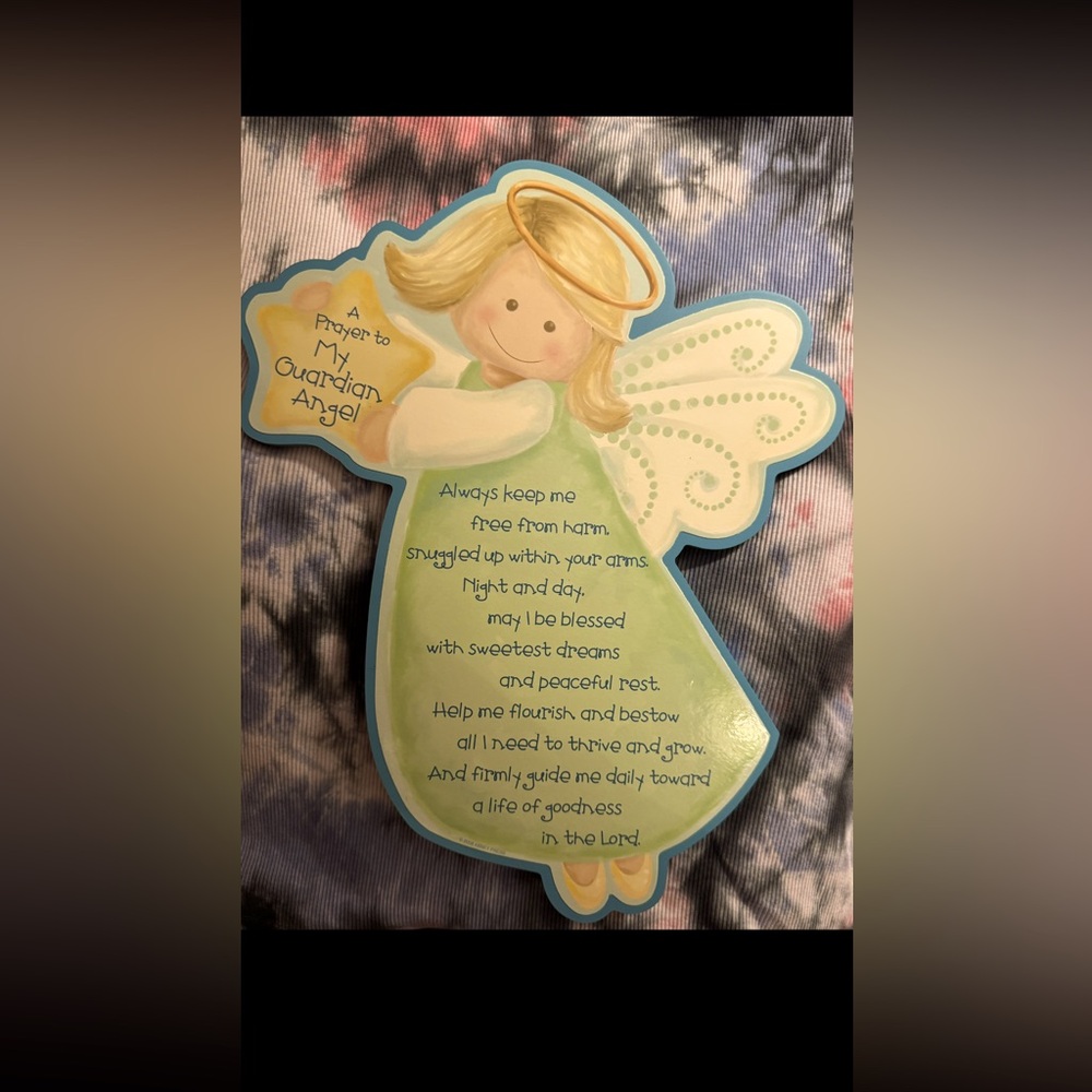 2008 Abbey Press “A Prayer to My Guardian Angel” Plaque/ Wall Hanging